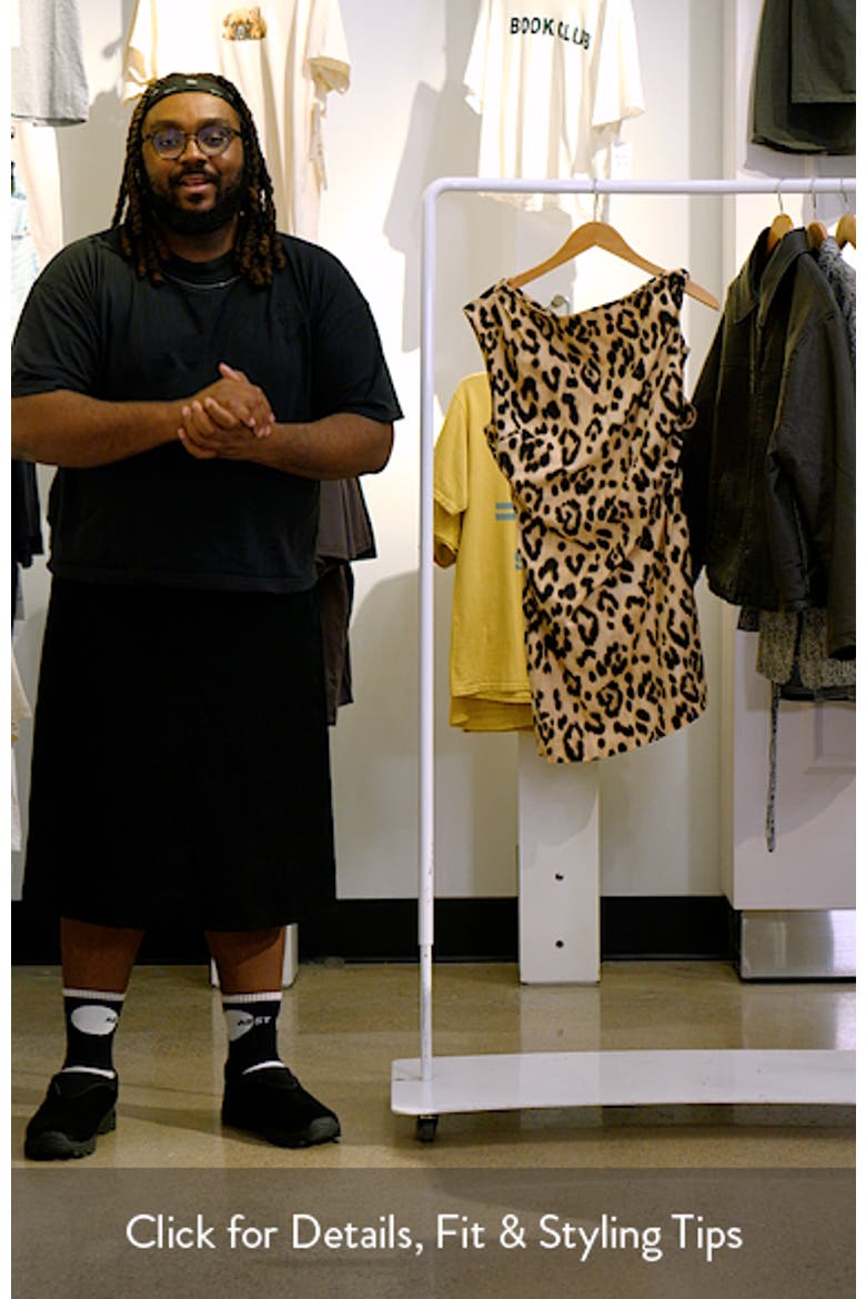 Bernie Off the Shoulder Stretch Cotton Minidress video