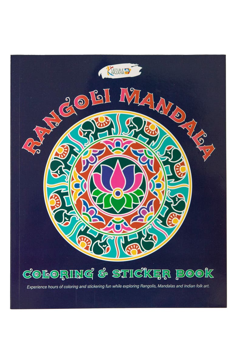 KULTURE KHAZANA Rangoli Mandala Coloring & Sticker Book, Alternate, color, 