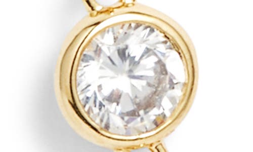 Nordstrom Bezel Cubic Zirconia Station Long Necklace In Gold