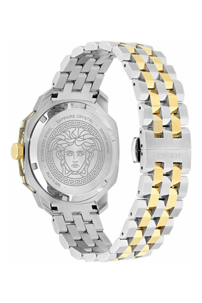 Dylos Two Tone Bracelet Watch, 39mm, Alternate, color, TWO TONE