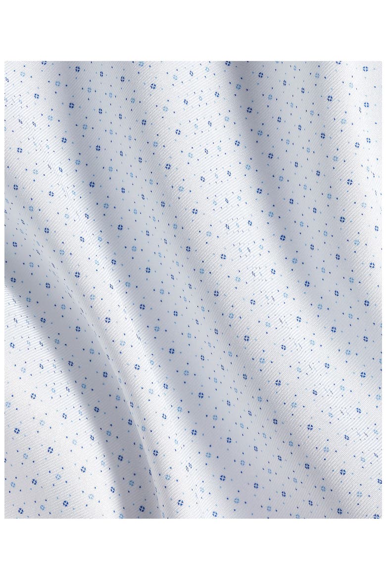 Trim Fit Micro Neat Stretch Cotton Dress Shirt, Alternate, color, WHITE/ BLUE