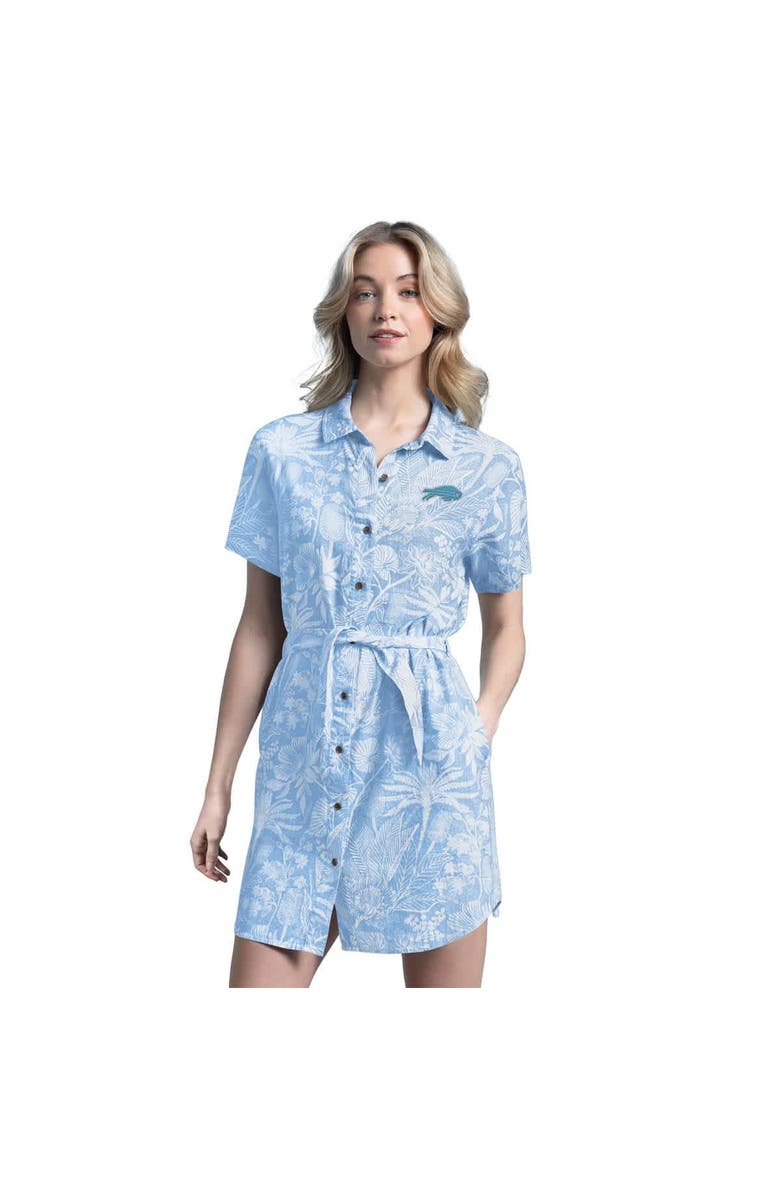 Margaritaville Women's Margaritaville  Blue Buffalo Bills Palm Linen Dress, Main, color, Blue