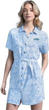 Margaritaville Women's Margaritaville Blue Buffalo Bills Palm Linen Dress