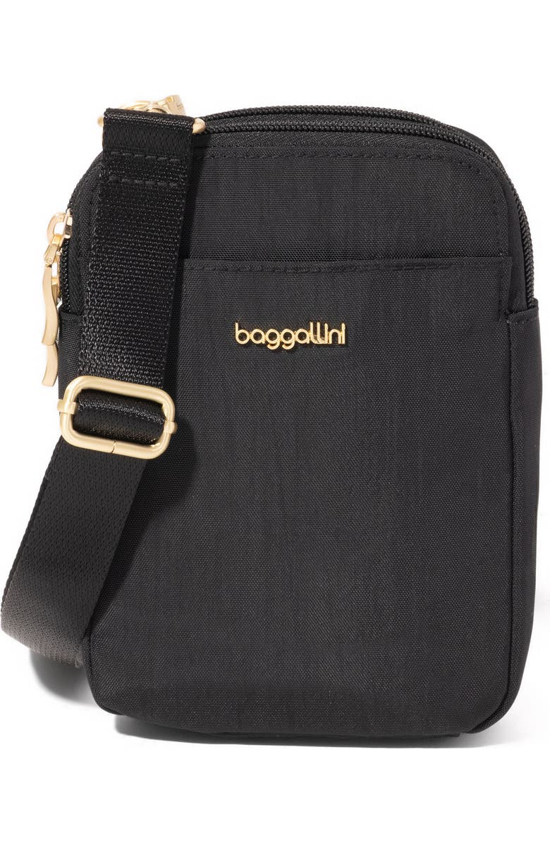 BAGGALLINI Modern Take Two RFID Crossbody Bag, Main, color, Black With Gold Hardware