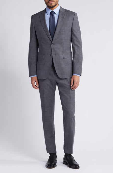 BOSS Huge Plaid Stretch Wool Suit