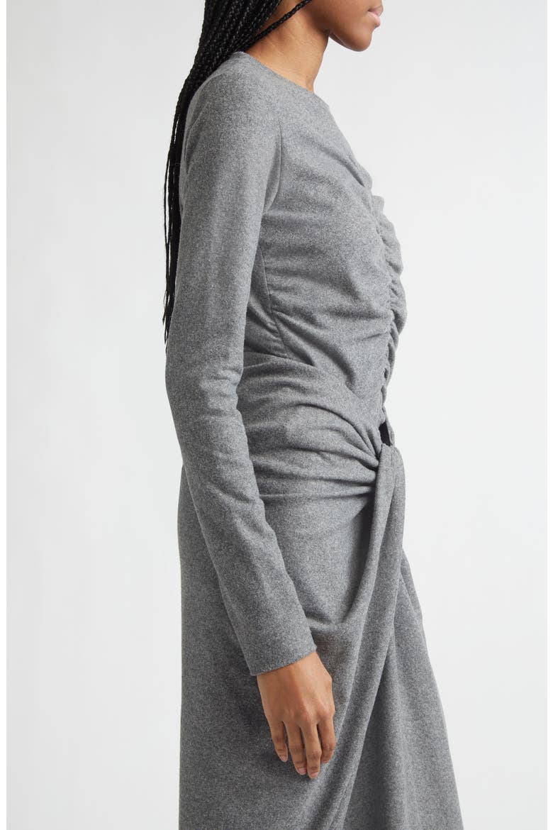 Jeldia Twisted Front Midi Skirt, Alternate, color, GREY