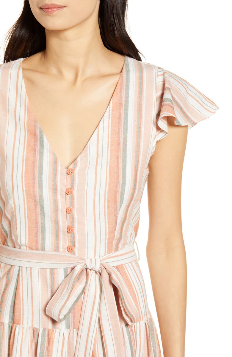 Lost + Wander City to Country Stripe Midi Dress, Alternate, color, 