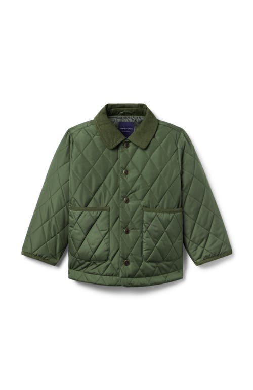 Janie And Jack The Quilted Jacket In Green