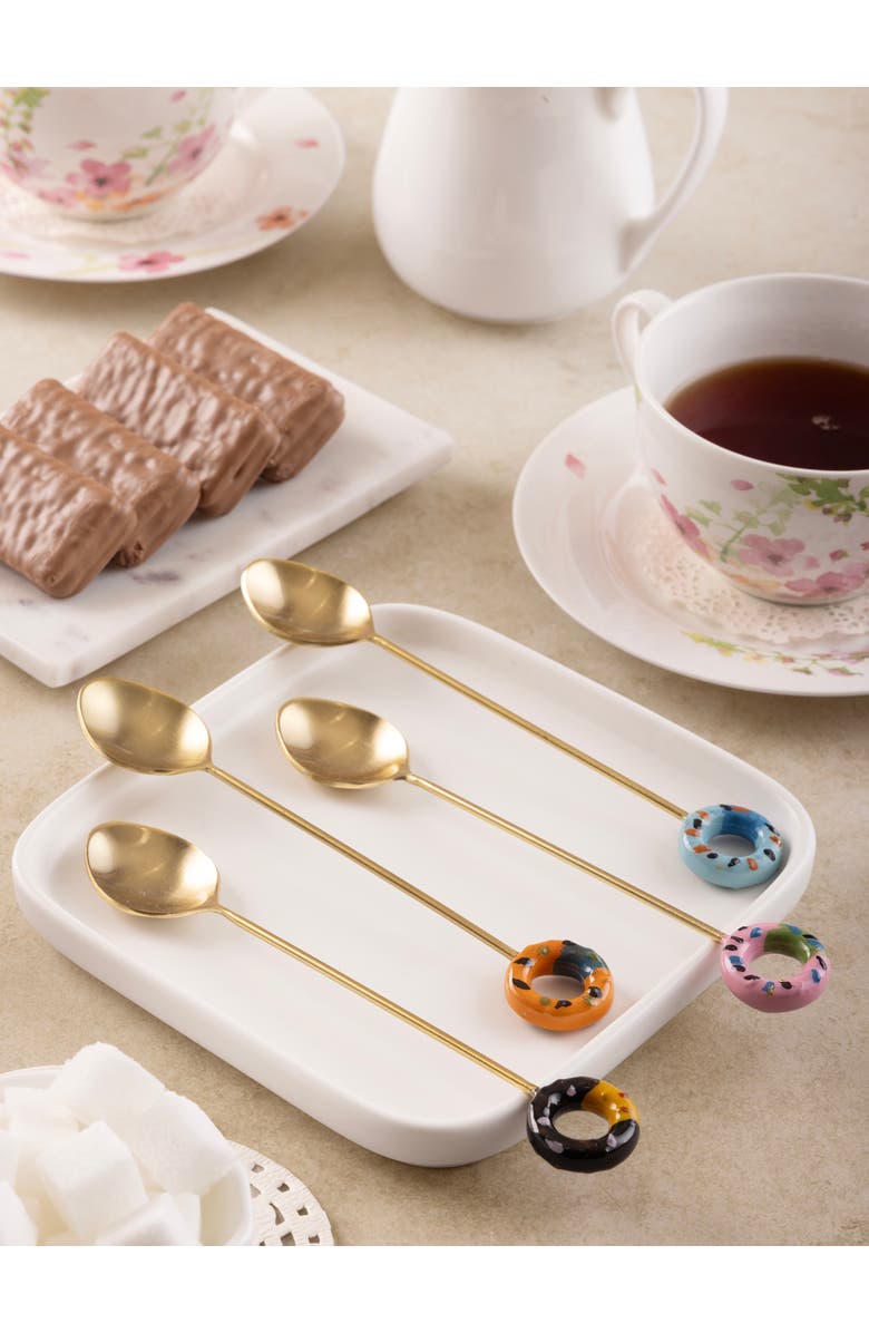 GAURI KOHLI Bursa Teaspoons, Set of 4, Alternate, color, Multicolored