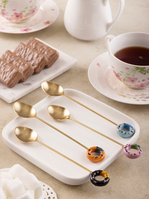 Gauri Kohli Bursa Teaspoons, Set Of 4 In Multi