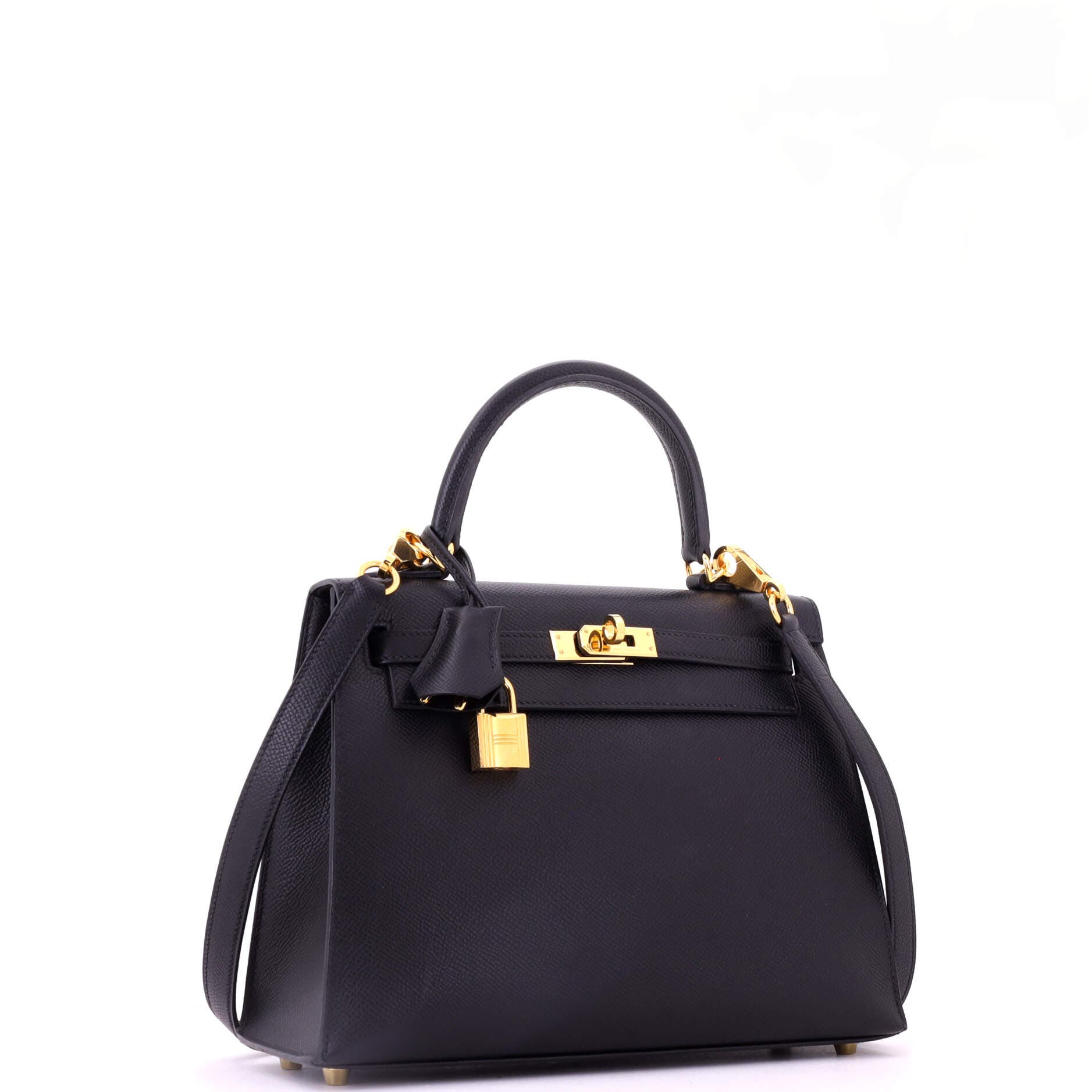 Kelly Handbag Black Epsom with Gold Hardware 25, Alternate, color, Black