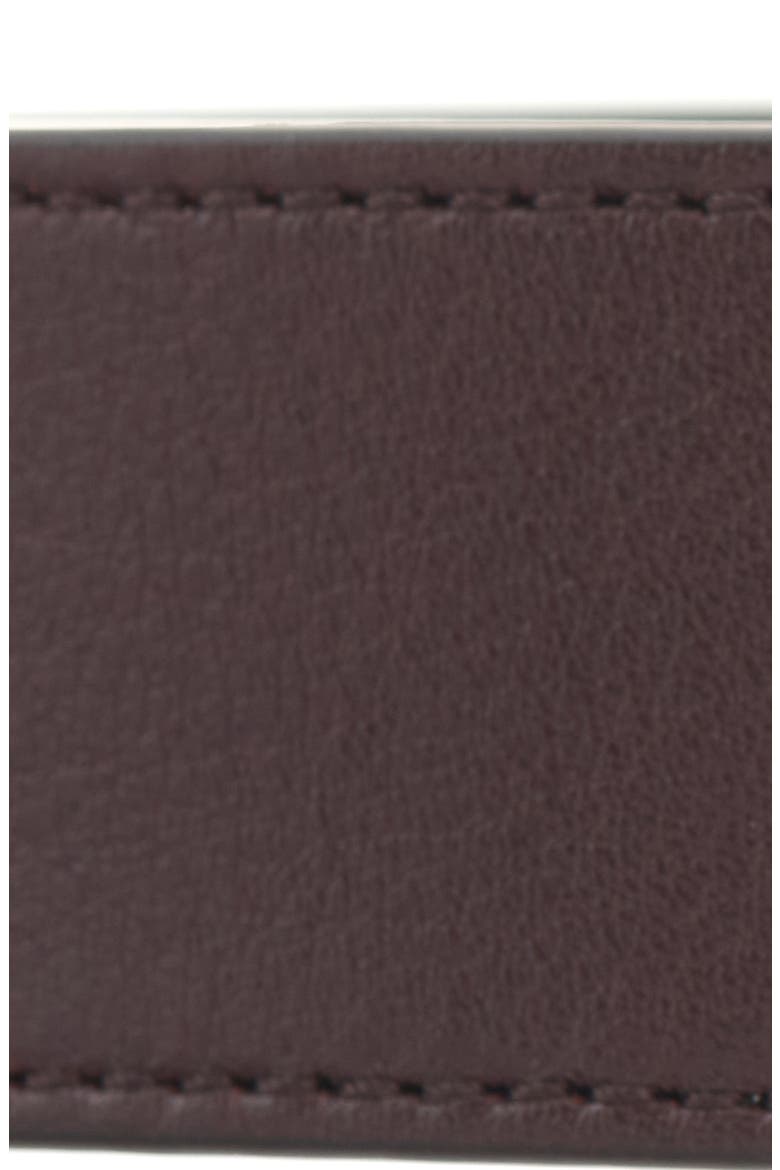 VLOGO Buckle Signature Leather Belt, Alternate, color, REL OAK BROWN