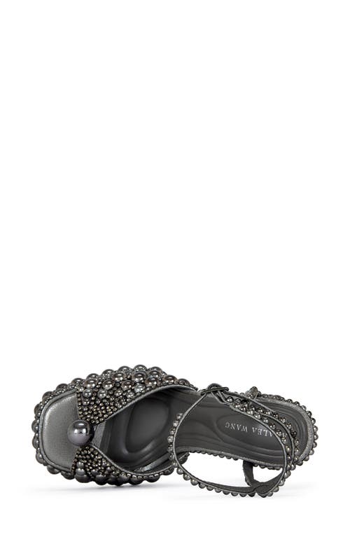Azalea Wang Astrella Ankle Strap Platform Sandal In Gray
