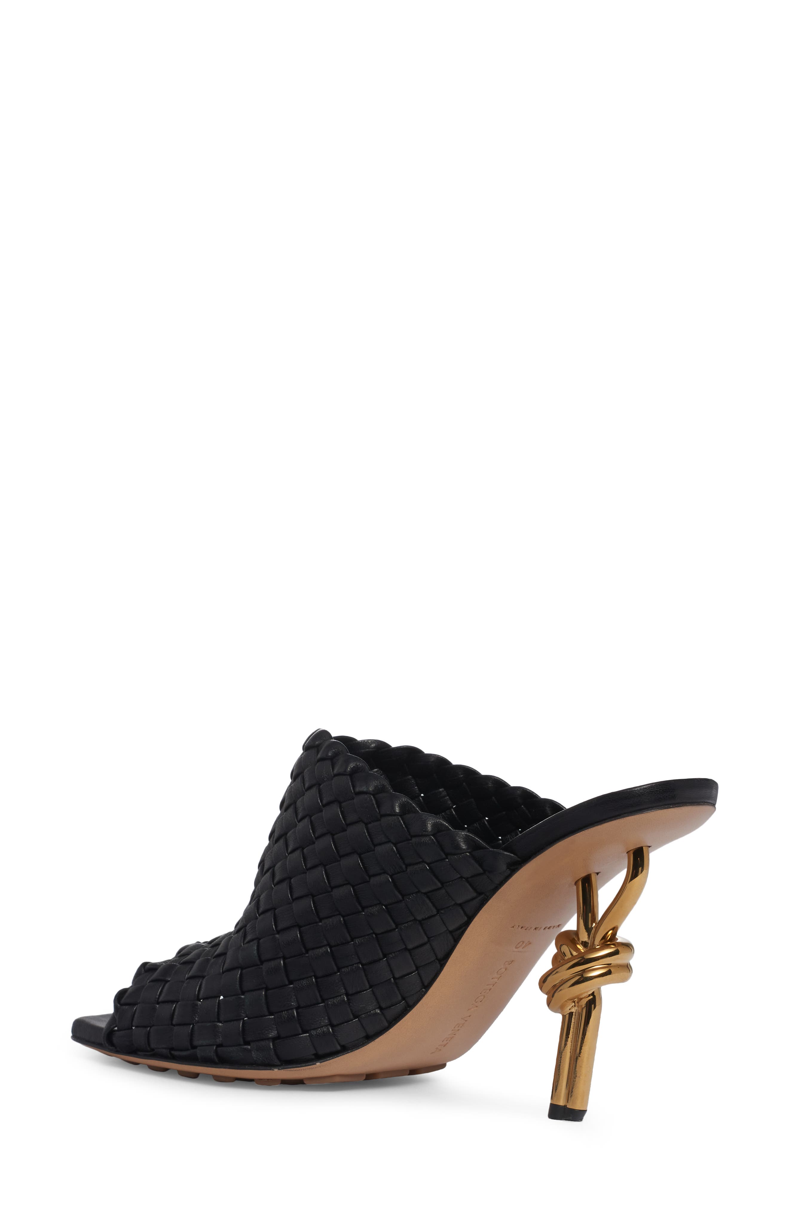 Bottega Veneta Knot Heel Intrecciato Slide Sandal, Alternate, color, 