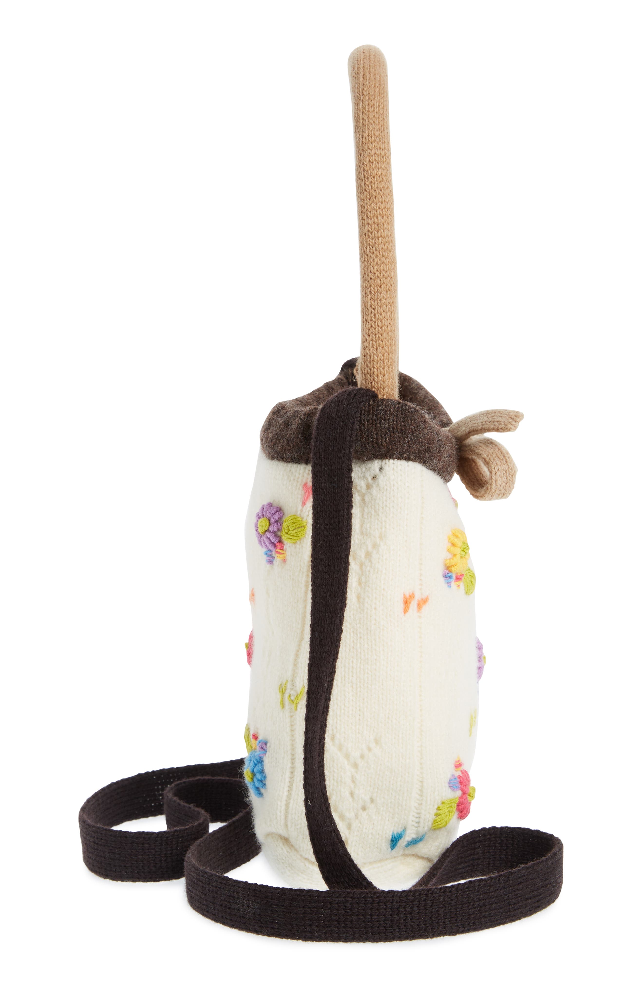 YanYan Daisy Embroidered Knit Handbag, Alternate, color, 