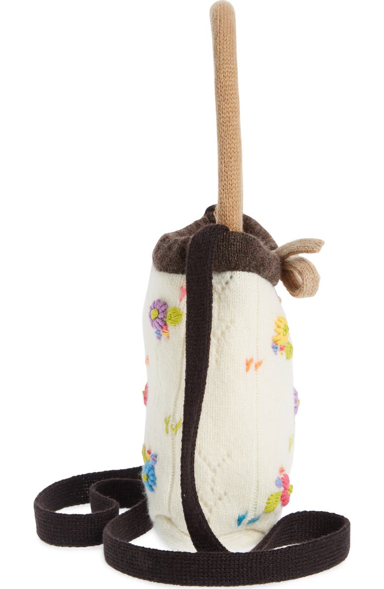 YanYan Daisy Embroidered Knit Handbag, Alternate, color,