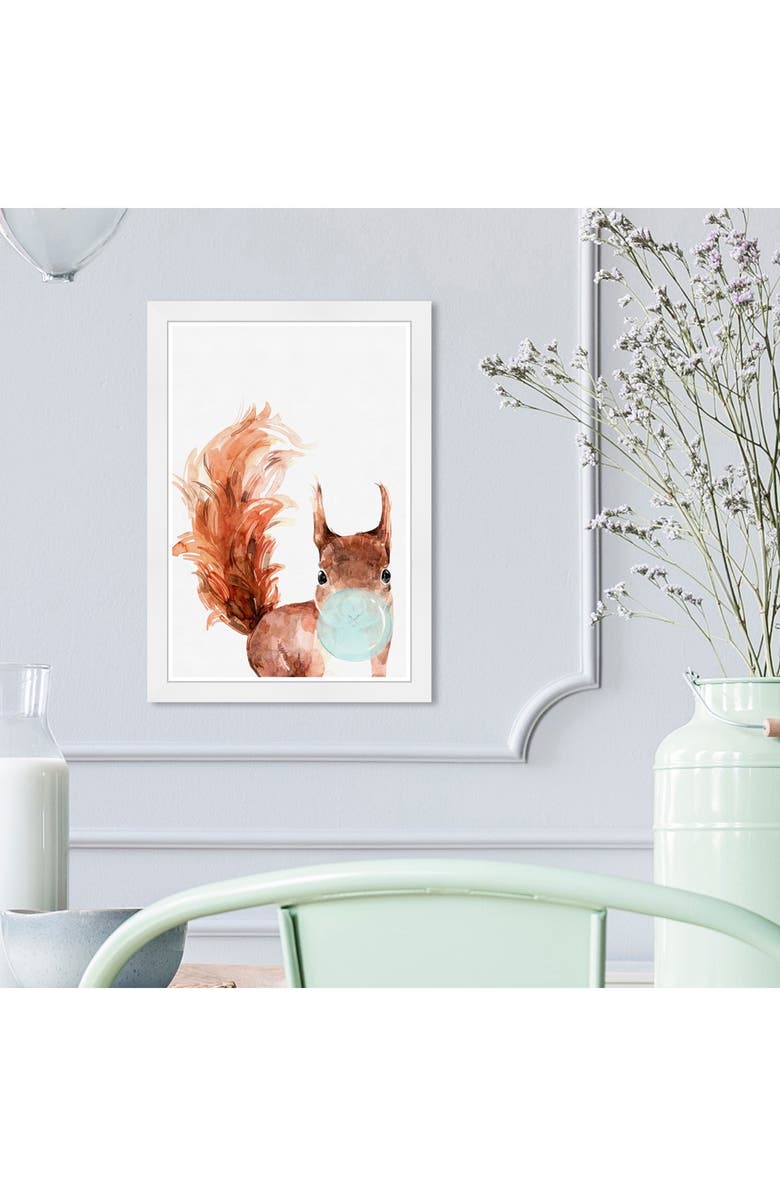 Wynwood Studio Squirrel Bubblegum Brown Animals Framed Wall Art, Alternate, color, 