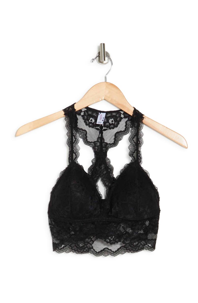 WISHLIST Floral Lace Bralette, Alternate, color, Black