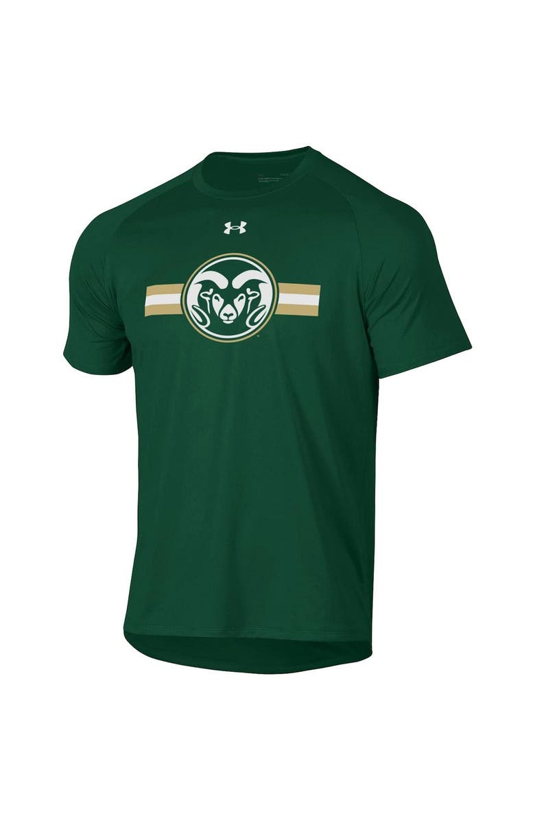 Under Armour Men's Under Armour Green Colorado State Rams Logo Stripe Performance Raglan T-Shirt, Alternate, color, 