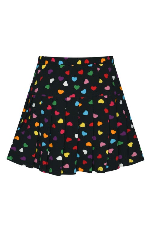 Truly Me Kids' Heart Pleated A-line Skort In Multi