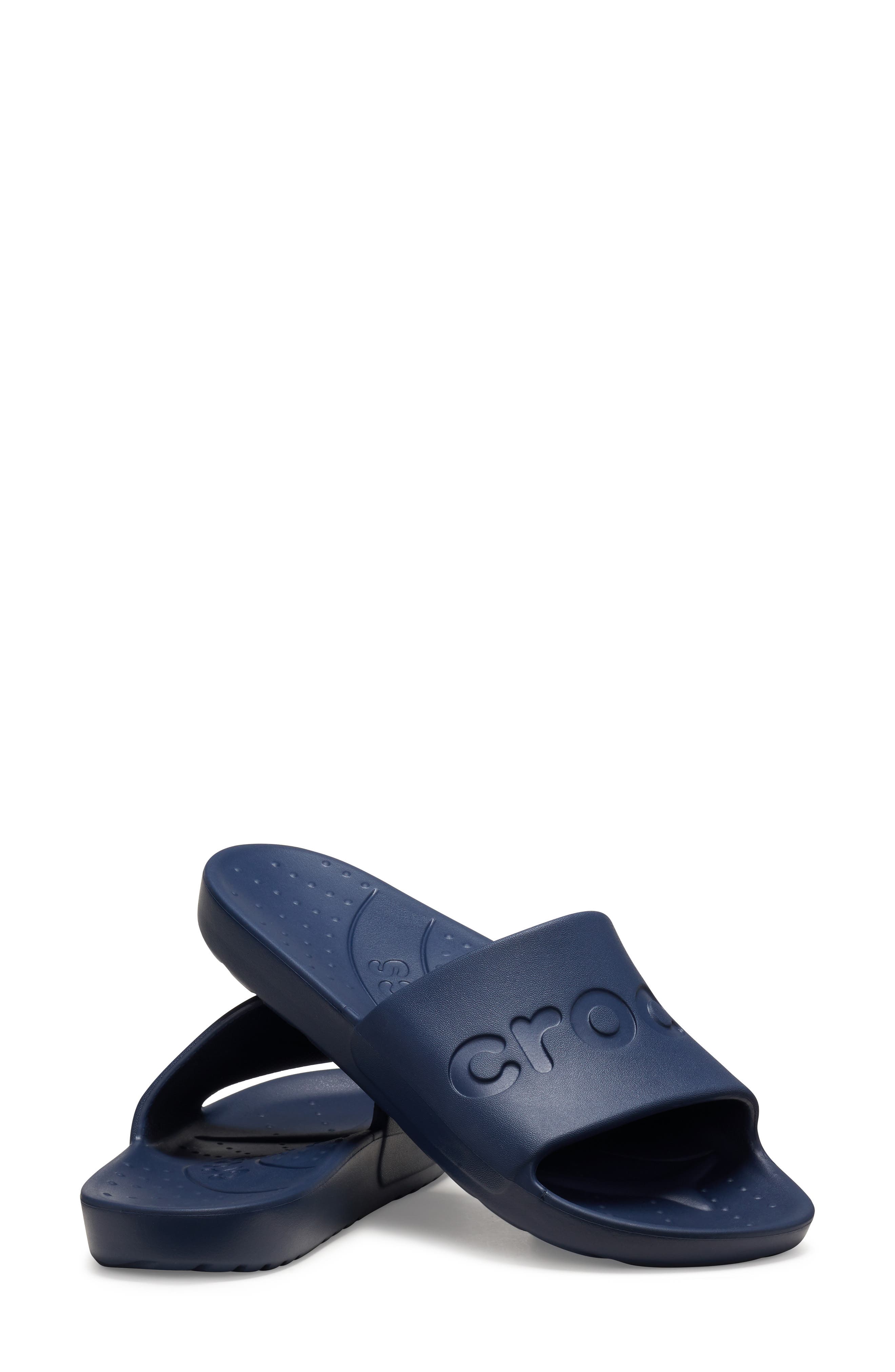 Gender Inclusive Logo Slide Sandal, Alternate, color, NAVY