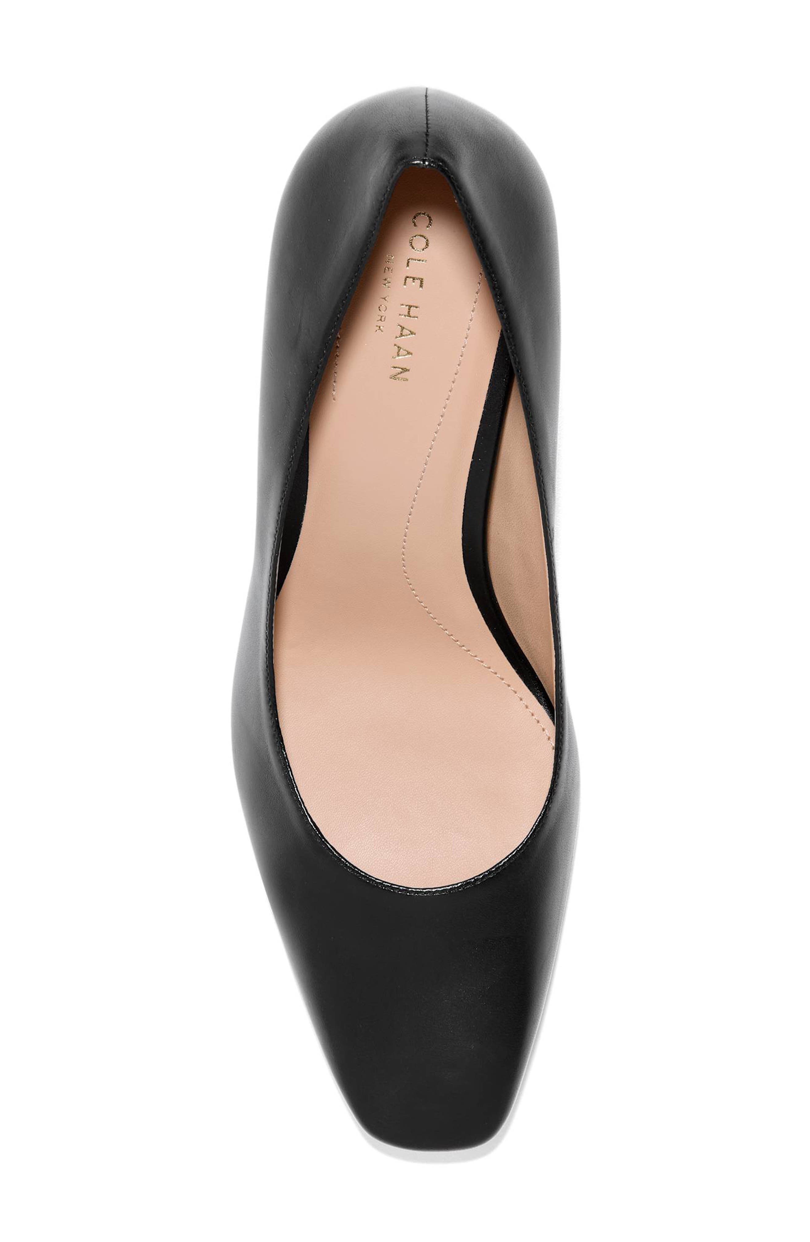 Anamaria Leather Pump, Alternate, color, BLACK LEATHER