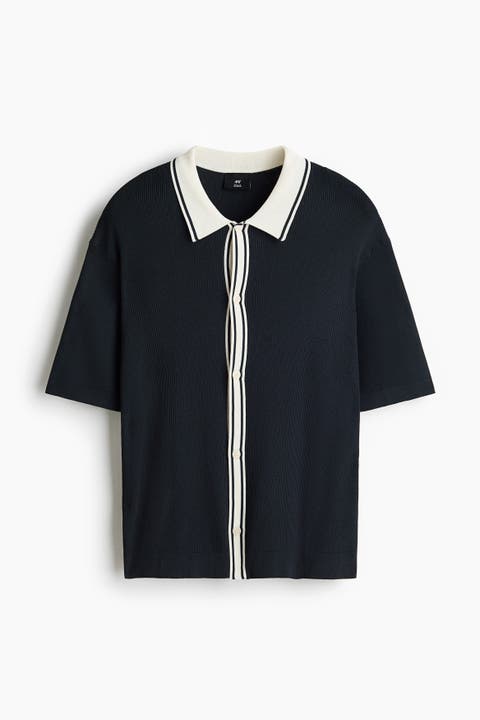Regular Fit Rib-knit Shirt