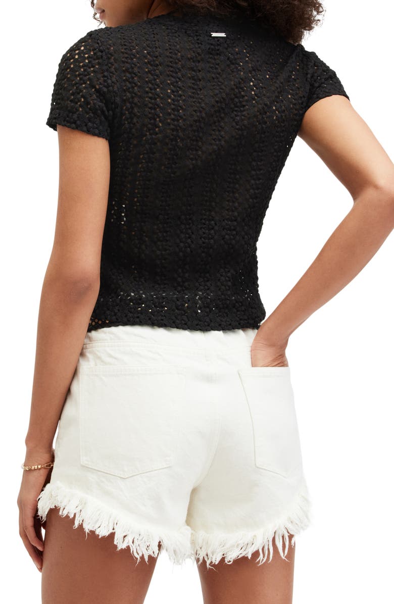 AllSaints Karma Stevie Lace Top, Alternate, color,