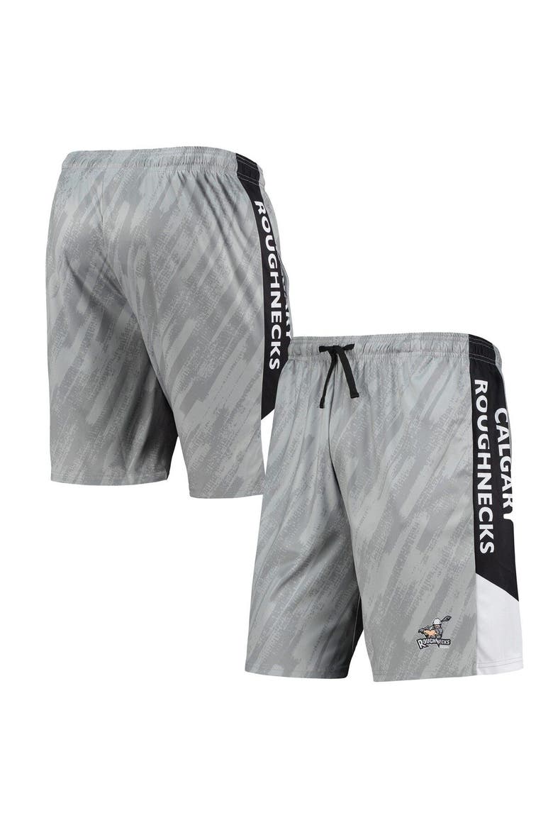 Men's FOCO Gray Calgary Roughnecks Static Mesh Shorts, Main, color, Gray