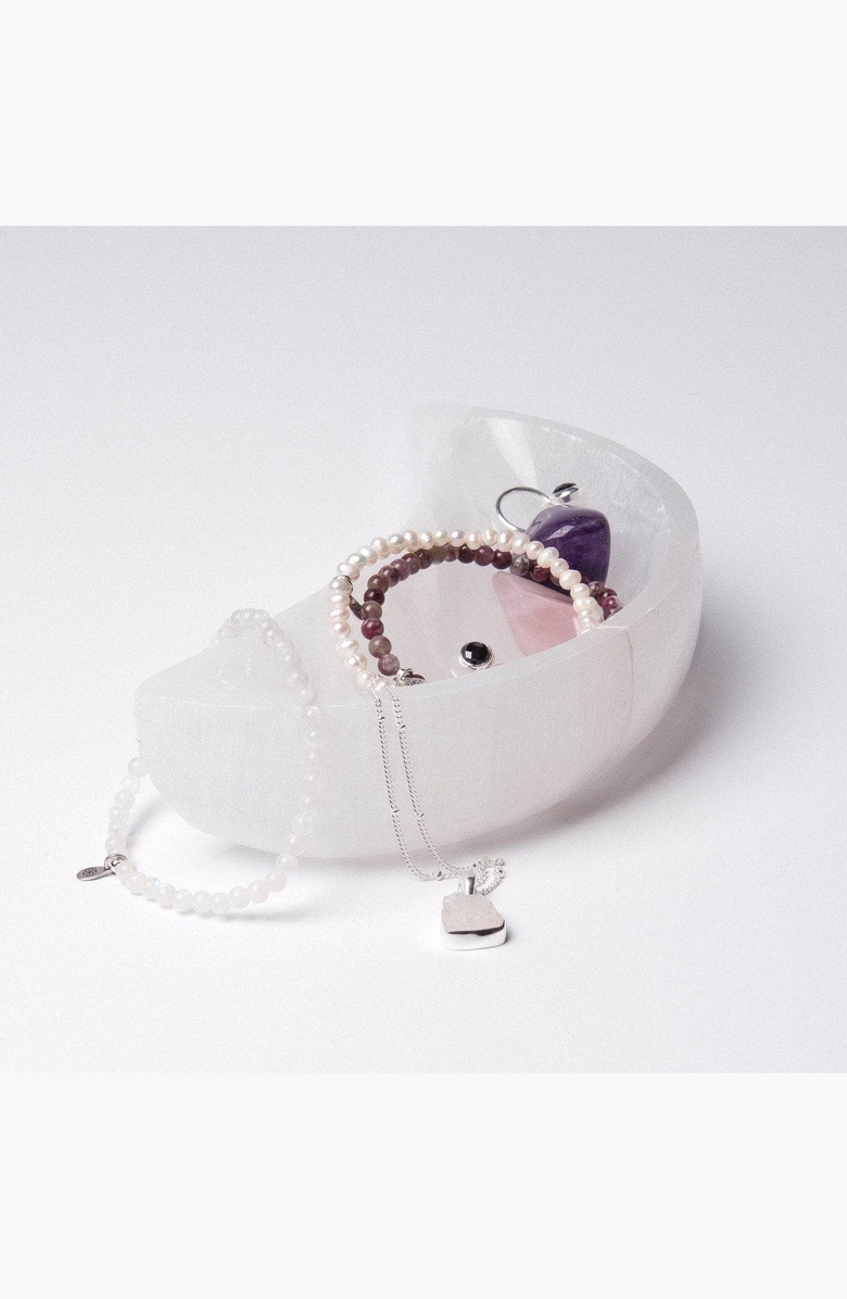 Tiny Rituals Selenite Moon Recharging Bowl, Alternate, color, Selenite