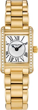 FREDERIQUE CONSTANT FC Classics Carrée Rectangular Diamond Bracelet Watch, 23mm x 21mm
