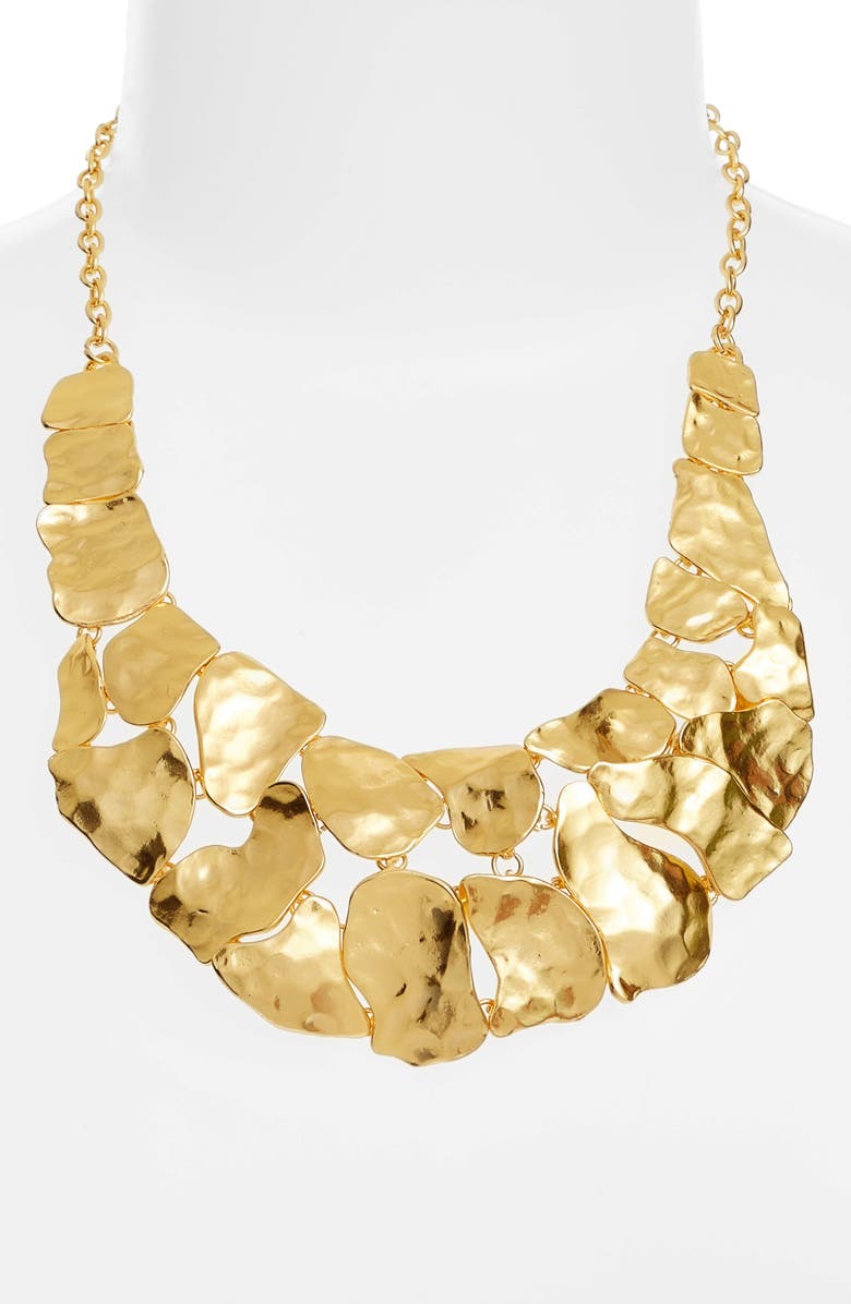 Karine Sultan Alice Statement Necklace, Alternate, color, Gold