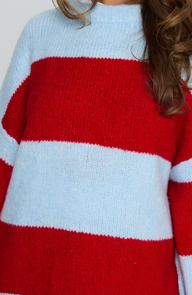 Princess Polly Bastien Stripe Oversize Sweater, Alternate, color, 