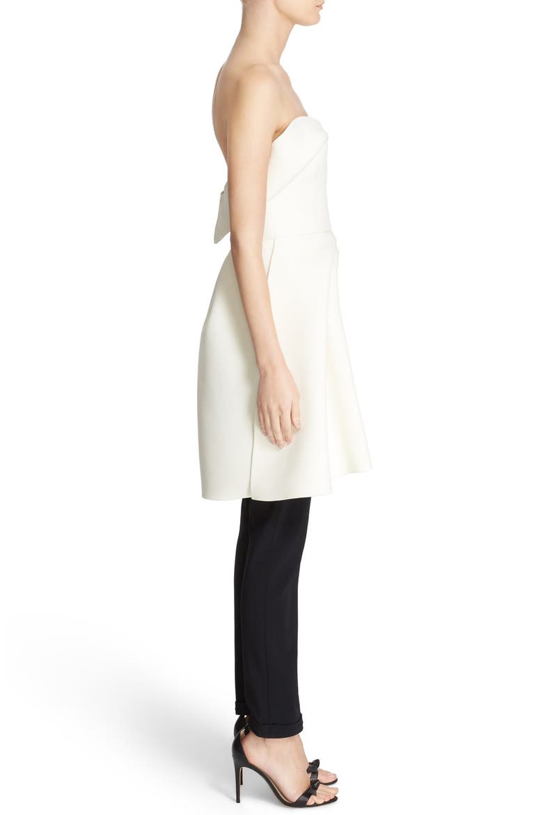 Strapless Sweetheart Open Peplum Top, Alternate, color, IVORY