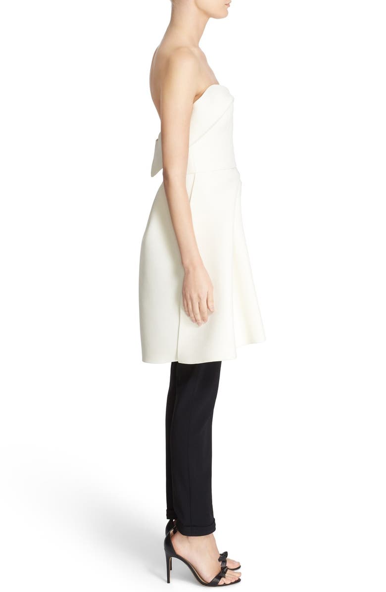 Brandon Maxwell Strapless Sweetheart Open Peplum Top, Alternate, color,