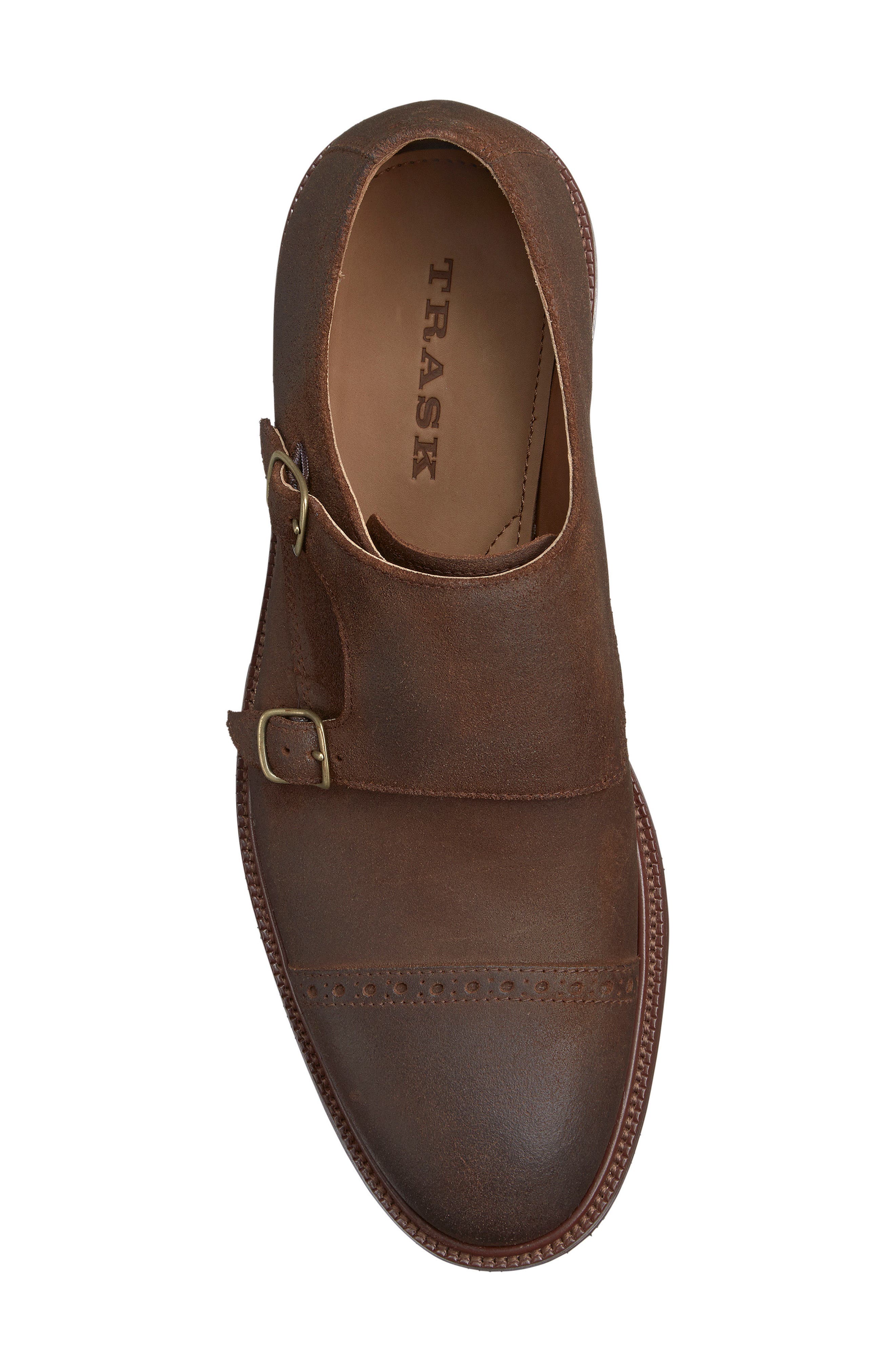 Trask Langston Double Monk Strap Shoe, Alternate, color, 