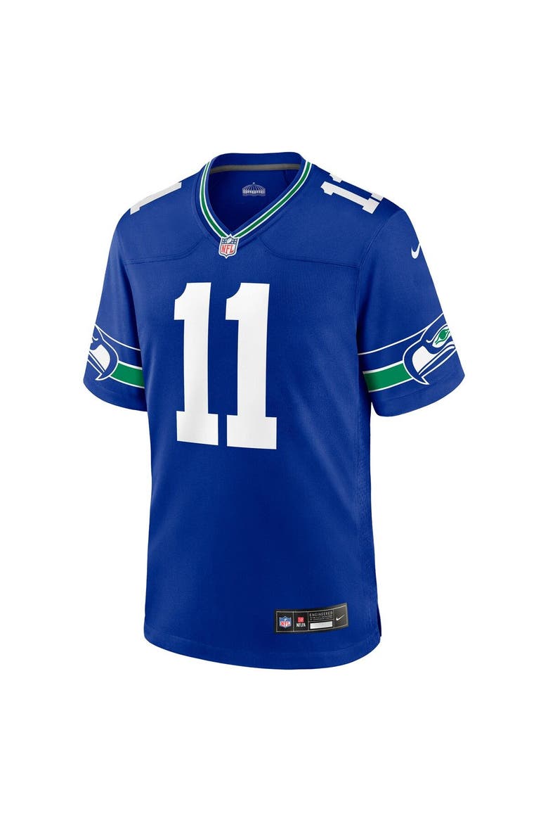 Men's Nike Jaxon Smith-Njigba Royal Seattle Seahawks Throwback Player Game Jersey, Alternate, color, Royal