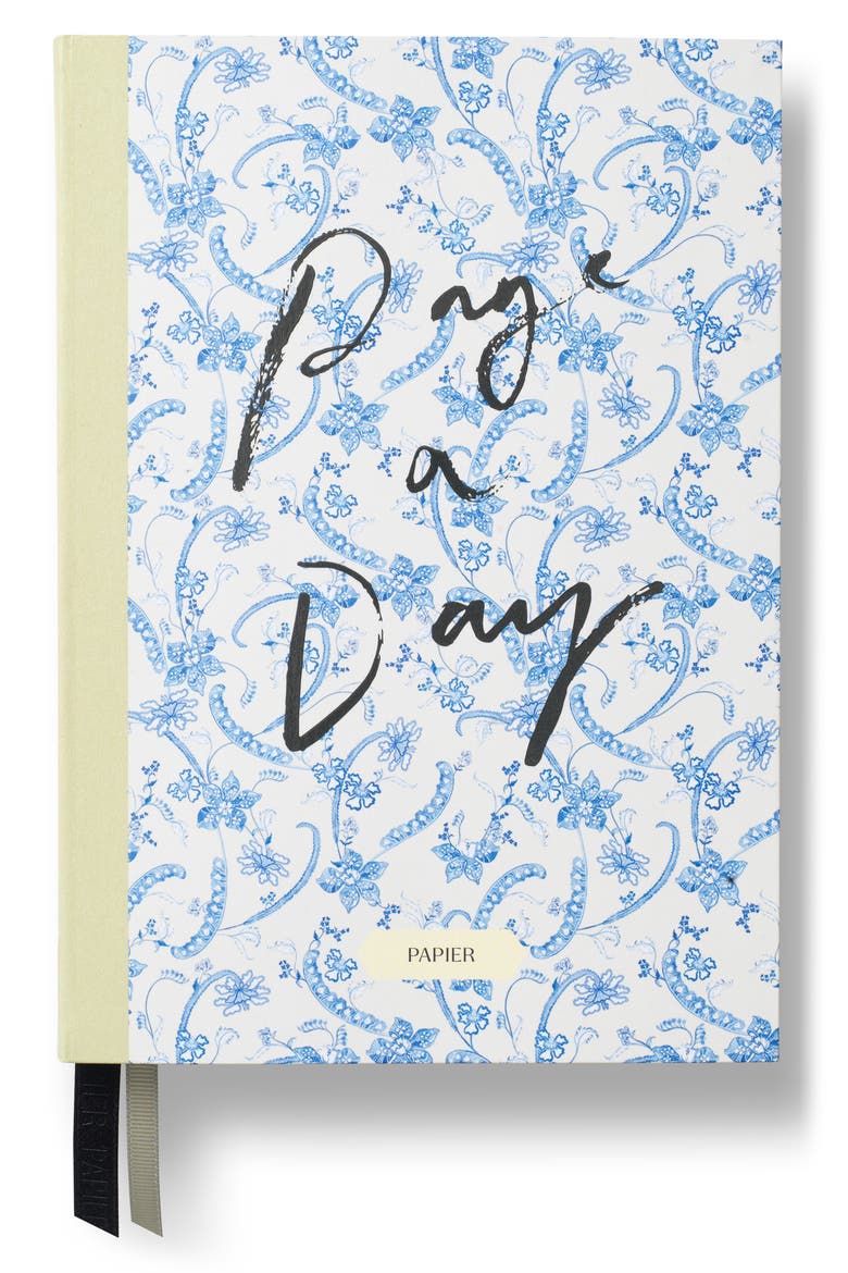 Scripted Floral Undated Page A Day Planner, Main, color, LIGHT/ PASTEL BLUE