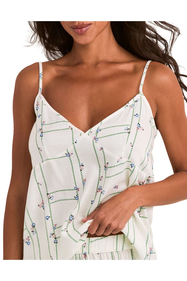Nessa Pajama Cami & Pant Set, Alternate, color, Floral beige