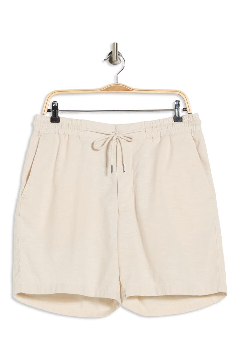 7-Inch Linen Blend Shorts, Alternate, color, BEIGE PUMICE - WHITE EOE