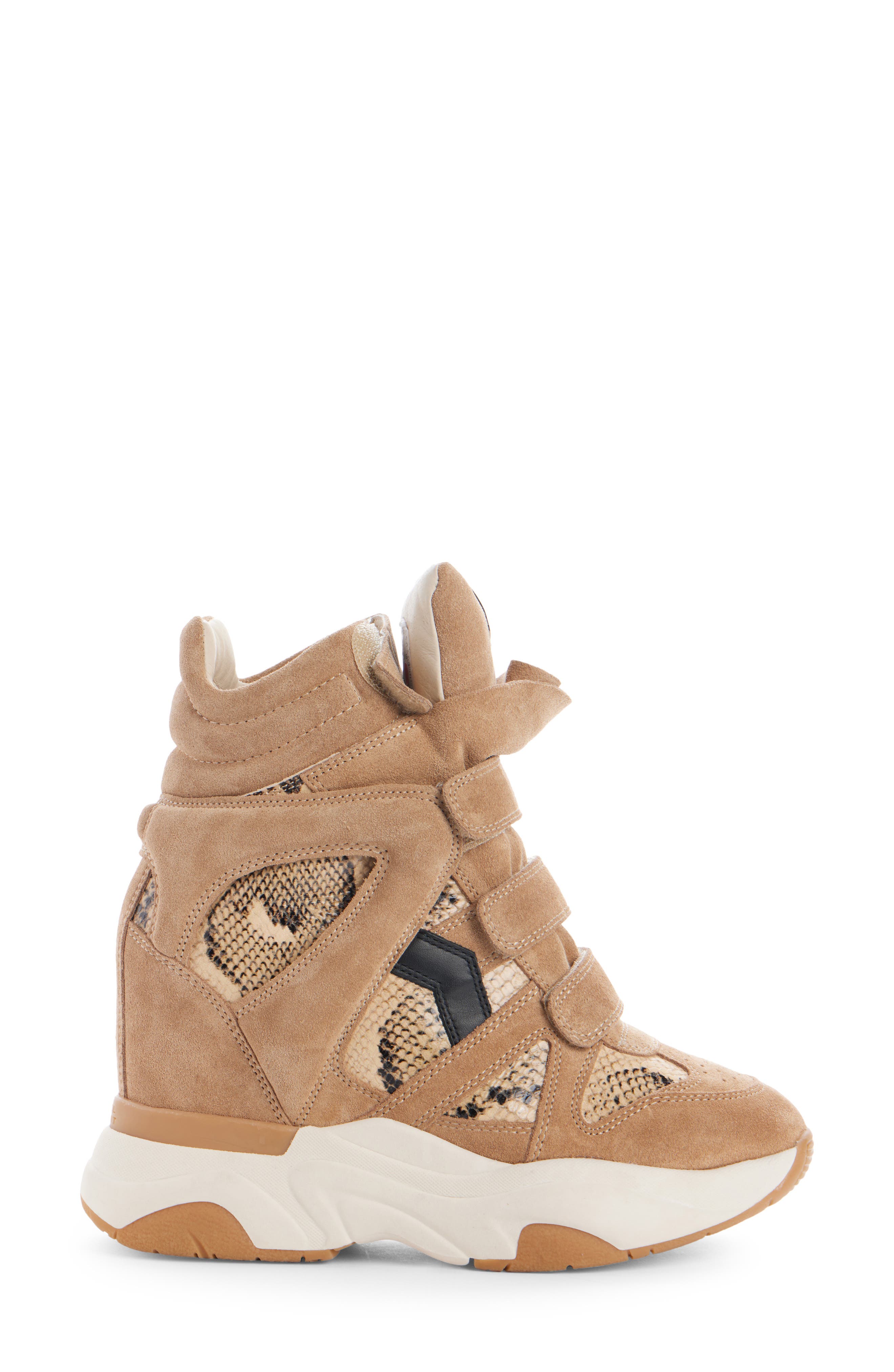 Balskee High Top Wedge Sneaker, Alternate, color, CAMEL/ SAHARA