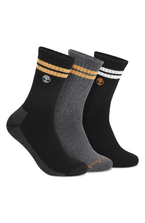 3-Pack Striped Crew Socks