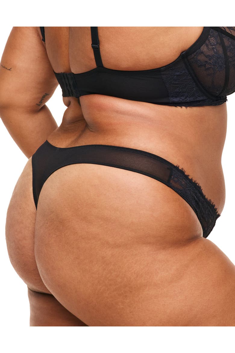 Mandi Thong Panties, Alternate, color, Black