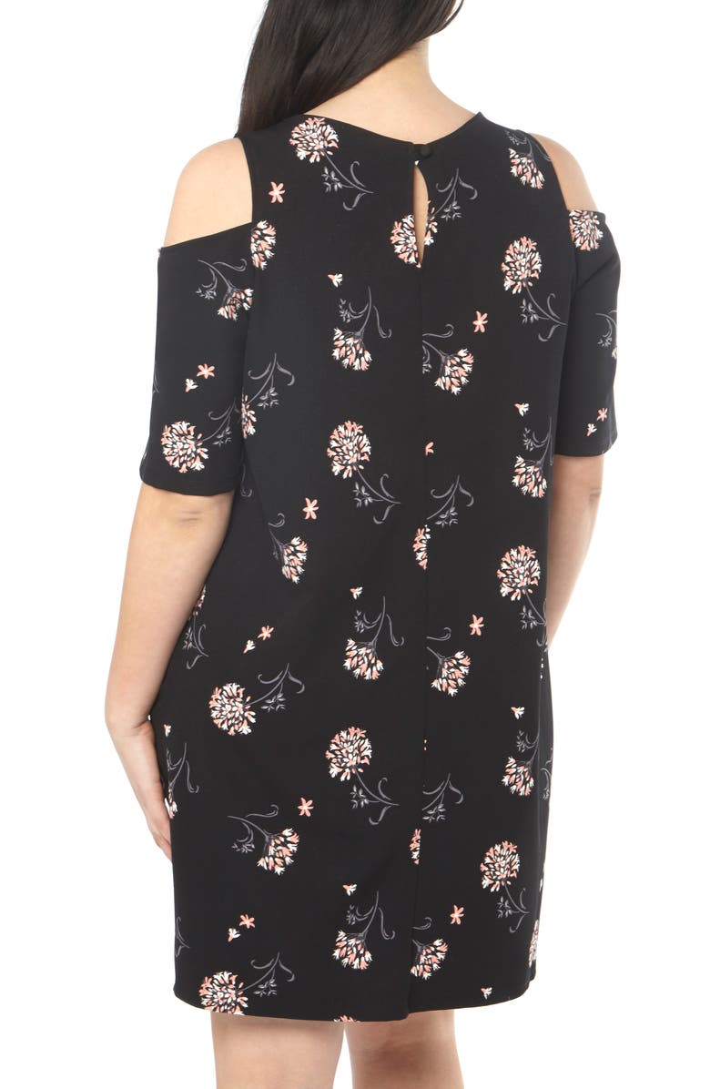 DOROTHY PERKINS Floral Cold Shoulder Shift Dress, Alternate, color,
