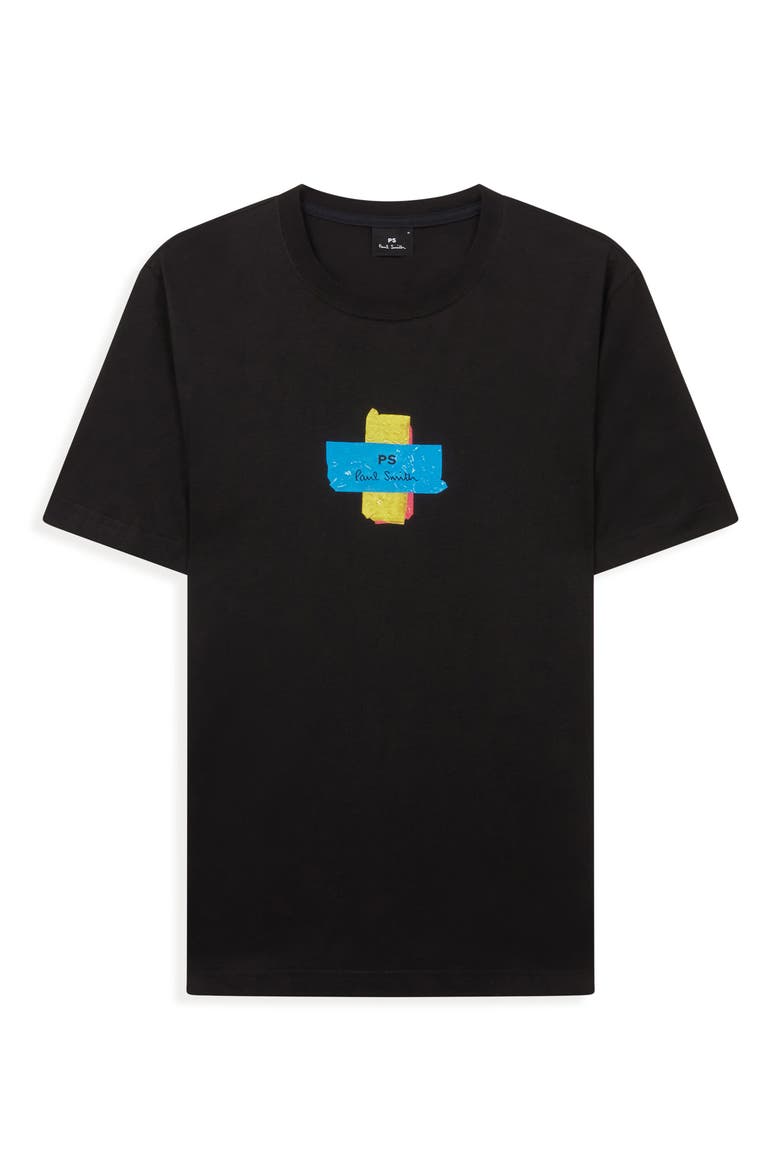 Cross Graphic T-Shirt, Main, color, BLACK
