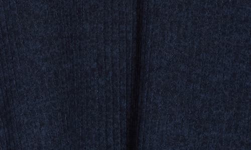 90 Degree By Reflex Brooklyn Rebel Rib Knit Half Zip Sweatshirt In Blue