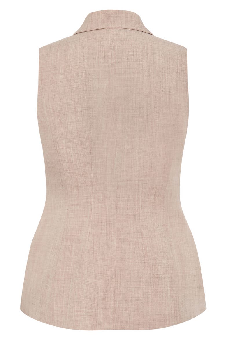 Luci Double Breasted Waistcoat, Alternate, color, LATTE