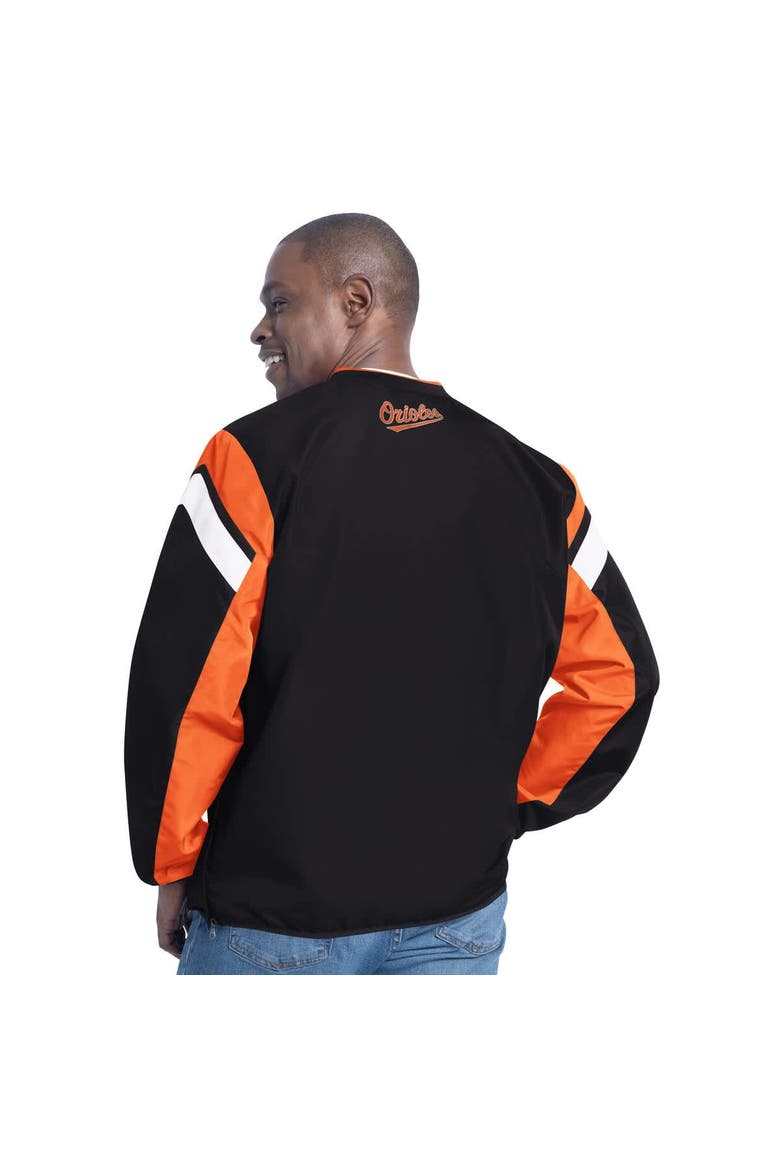 Men's G-III Sports by Carl Banks Black Baltimore Orioles Double Coverage V-Neck Pullover, Alternate, color, Black