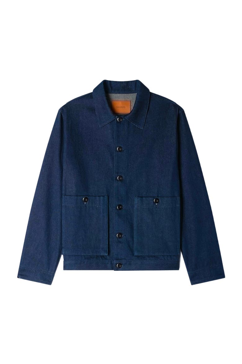 Denim worker jacket, Alternate, color, Navy blue