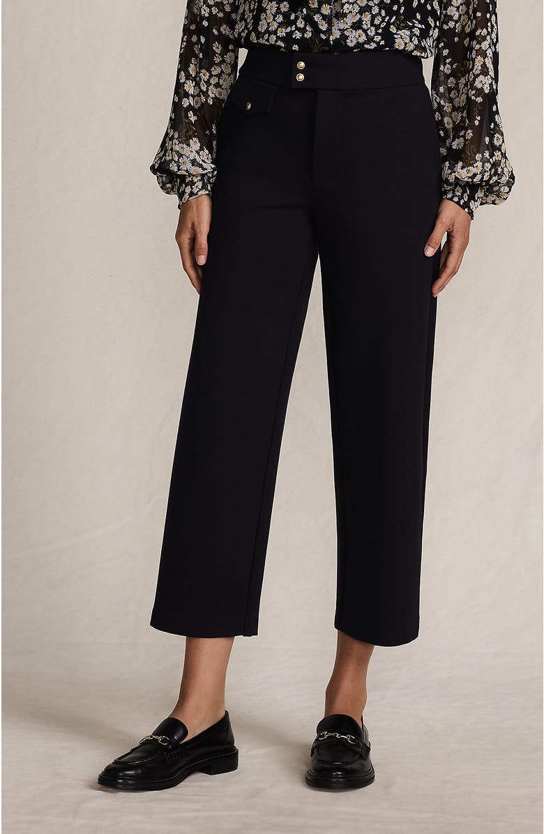 Lands' End Ponte High Rise Straight Leg Crop Pants, Main, color, 